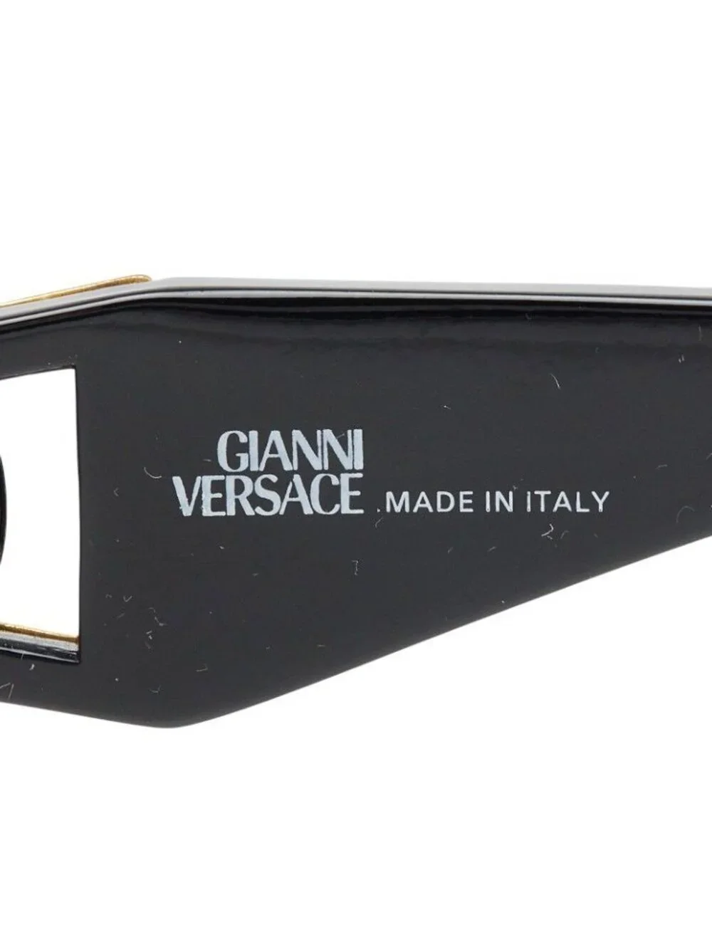 Versace Side Medusa Sunglasses Black Gold Acetate Eyewear